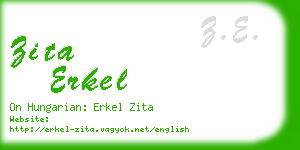 zita erkel business card